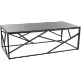Escada III 120x60cm black marble effect &amp;black coffee table with ceramic top Signal