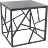 Stolik z ceramicznym blatem Escada III 55x55cm czarny efekt marmuru/czarny Signal