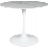 Espero 90cm white marble&amp;white round table on one leg Signal