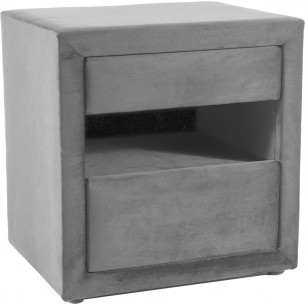 ET003 light grey velvet bedside table Signal