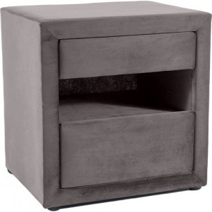 ET003 grey velvet bedside table Signal