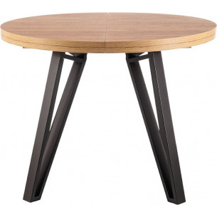 Galaxy 100cm oak aristan&amp;black loft extendable round table Signal