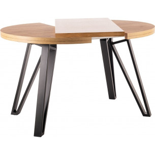 Galaxy 100cm oak aristan&amp;black loft extendable round table Signal 2