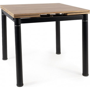 GD-082 80x80cm oak aristan&amp;black square extendable table Signal