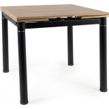 GD-082 80x80cm oak aristan&amp;black square extendable table Signal