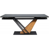 Genesis 180x90cm black marble effect&black&ash modern extendable table Signal Genesis 180x90cm black marble effect&black&ash modern extendable table Signal