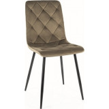 Jerry olive quilted velvet chair Signal