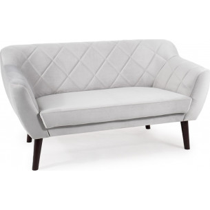 Karo 140cm light grey&amp;wenge 2-seater velvet sofa Signal