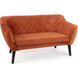 Karo 140cm red&amp;wenge 2-seater velvet sofa Signal