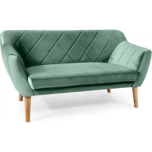 Karo 140cm green&amp;beech 2-seater velvet sofa Signal