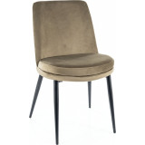 Kayla olive round seat velvet chair Signal