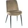 Krzesło welurowe z okrągłym siedziskiem Kayla Velvet oliwkowe Signal