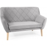 Kier 136cm light grey&amp;beech 2-seater velvet sofa Signal