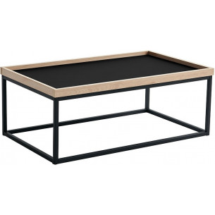 Lagos 100x60cm oak&amp;black tray coffee table Signal