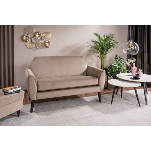 Mena dark beige 2-seater velvet sofa Signal