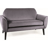 Sofa welurowa 2 osobowa Mena Velvet szara Signal
