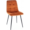 Mila rust quilted velvet chair Signal