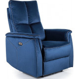 Neptun navy blue velvet folding armchair Signal