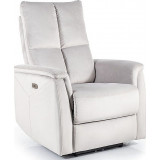 Neptun light grey velvet folding armchair Signal