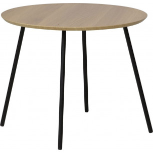 Pam 55cm oak&amp;black matt round loft table Signal