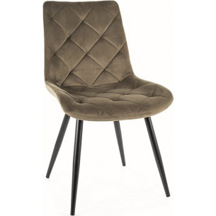 Ralph olive quilted velvet chair Signal