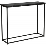 Rossi 100x30cm black marble effect&amp;black console table Signal