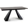 Salvadore ceramic 160x90cm brown wood effect&amp;black matt extendable glass table Signal