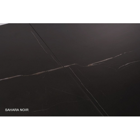 Stół szklany rozkładany Salvadore Ceramic 160x90cm sahara noir/czarny mat Signal