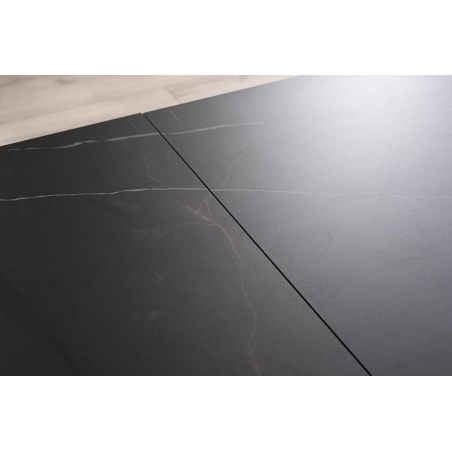 Stół szklany rozkładany Salvadore Ceramic 160x90cm sahara noir/czarny mat Signal