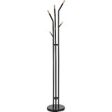 Sander black&amp;beech metal standing coat rack Signal