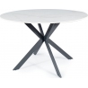Stół okrągły ceramiczny Talia 120cm biały marmur/czarny mat Signal