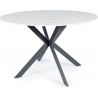 Talia 120cm white marble&amp;black matt round ceramic table Signal