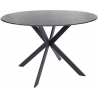 Talia 120cm grey marble&amp;black mat round ceramic table Signal