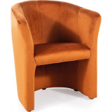 Fotel klubowy welurowy TM-1 Velvet rudy/wenge Signal Fotel klubowy welurowy TM-1 Velvet rudy/wenge Signal