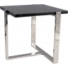 Vela 61x61cm black marble&amp;silver modern square coffee table Signal