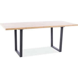 Vito 140x85cm oak aristan&amp;black loft extendable table Signal