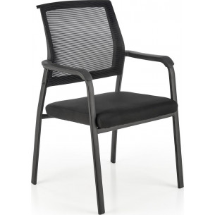 Bergen black office chair with armrests Halmar