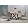 Capital II 180x90cm golden oak&amp;black loft extendable table Halmar