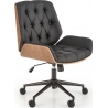 Gavin walnut&amp;black eco-leather office armchair Halmar