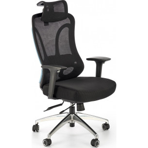 Gilberto black office chair with adjustment and headrest Halmar