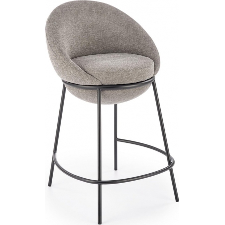 Krzesło barowe tapicerowane H118 65cm szary/czarny Halmar