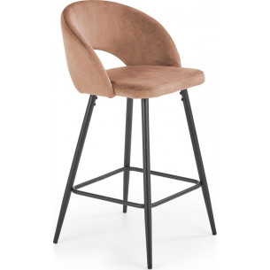 H-96 65cm beige upholstered bar stool Halmar