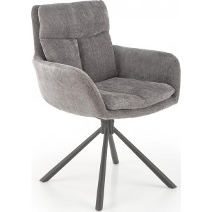 K495 grey swivel comfy chair with armrests Halmar