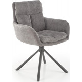 K495 grey swivel comfy chair with armrests Halmar