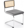 K504 in beige&amp;black boho velvet skid chair Halmar