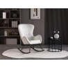 Liberto bouclé white&amp;black rocking chair Halmar