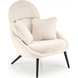 Merry beige upholstered armchair with cushions Halmar