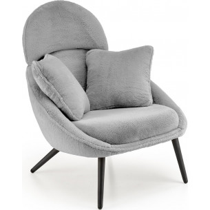 Merry gray upholstered armchair with cushions Halmar