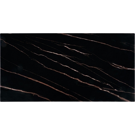 Stolik kawowy Ramond 121x61cm czarny marmur/orzech Halmar
