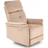 Semir beige electrically reclining velvet armchair with usb Halmar